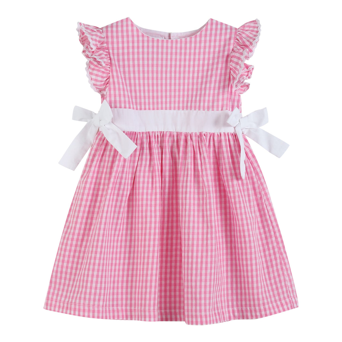 Light Pink Gingham A-Line Dress, 3-6M