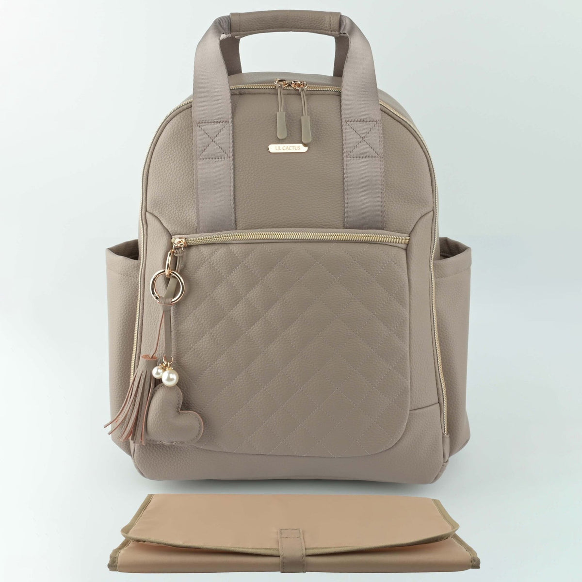 baby diaper bag backpack leather Tan 1 / Yes Please Multiple pockets to meet different storage needs Lil Cactus Baby-Pack Diaper Bag