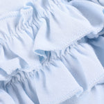 2 pc Set Light Blue and White Ruffle Knit Cotton Bloomers - Lil Cactus