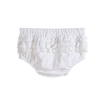 2 pc Set Light Blue and White Ruffle Knit Cotton Bloomers - Lil Cactus