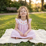 Light Purple Easter Smocked Bishop Dress