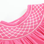 Pink & White Smocked Bishop Dress