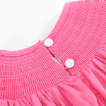 Pink & White Smocked Bishop Dress