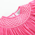 Pink & White Smocked Bubble Romper