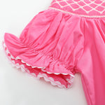 Pink & White Smocked Bubble Romper