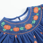 Blue Pumpkin Print Knit Smocked Playsuit