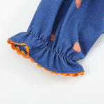 Blue Pumpkin Print Knit Smocked Playsuit