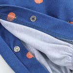 Blue Pumpkin Print Knit Smocked Playsuit
