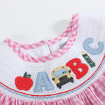 Pink Gingham ABC School Bishop Dress