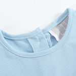 Blue Smocked Knit ABC School Dress