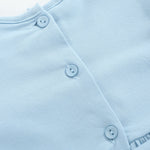 Blue Smocked Knit ABC School Dress