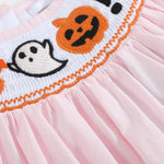 Pink and Orange Gingham Boo Smocked Bishop Dress