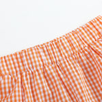 Pink and Orange Gingham Boo Smocked Dress and Bloomer Set