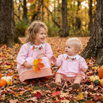Pink and Orange Gingham Boo Smocked Dress and Bloomer Set