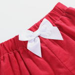 Red Corduroy Christmas Smocked Dress and Bloomers