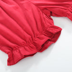 Red Corduroy Christmas Smocked Dress and Bloomers