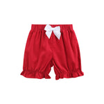 Red Corduroy Christmas Smocked Dress and Bloomers