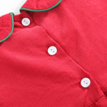 Red Corduroy Christmas Smocked Dress and Bloomers