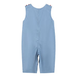 Blue Farm Animals Smocked Overalls
