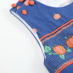 Blue Pumpkin Print Knit Smocked Longalls