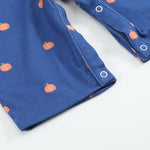 Blue Pumpkin Print Knit Smocked Longalls