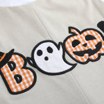 Gray Boo Applique Overalls