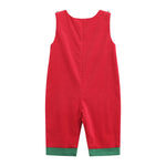 Red Corduroy Christmas Smocked Longall