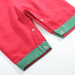 Red Corduroy Christmas Smocked Longall