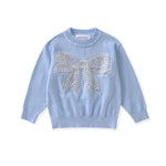 Blue Sparkly Bow Sweater