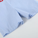 All American Boy' Blue Gingham Shortalls - Lil Cactus