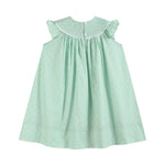 Aqua Daisy Smocked Bishop Dress - Lil Cactus