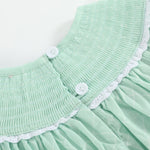 Aqua Daisy Smocked Bishop Dress - Lil Cactus