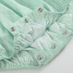 Aqua Daisy Smocked Romper - Lil Cactus