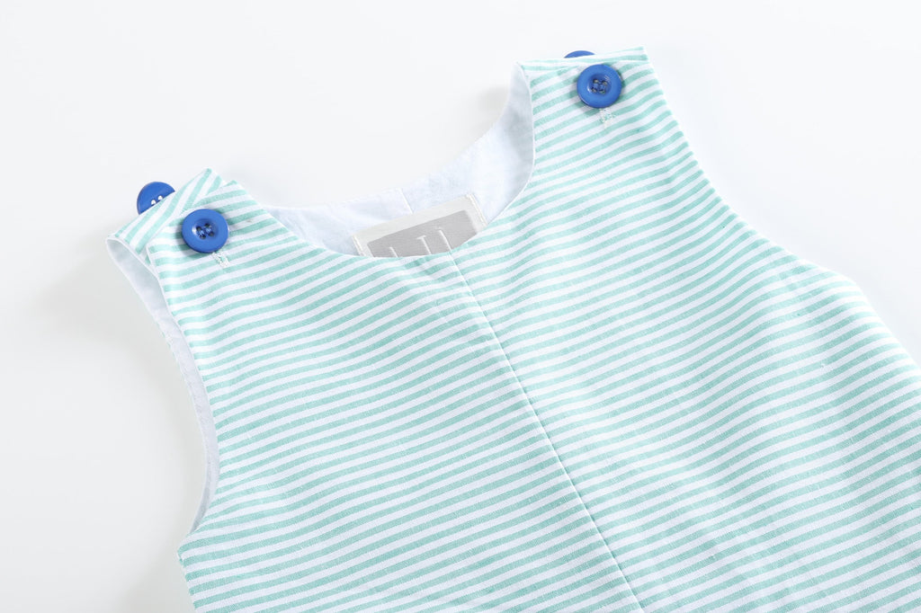 Aqua Striped Gator Shortall - Lil Cactus