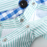 Aqua Striped Gator Shortall - Lil Cactus