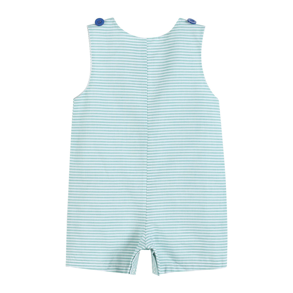 Aqua Striped Gator Shortall - Lil Cactus