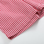 Baseball Smocked Shirt and Red Gingham Shorts Set - Lil Cactus