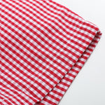 Baseball Smocked Shirt and Red Gingham Shorts Set - Lil Cactus