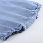 Basic Blue Denim Style Bubble Romper - Lil Cactus