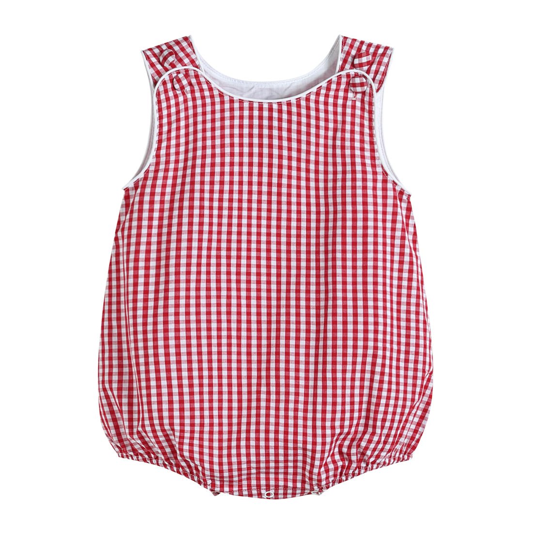 Basic Red Gingham Bubble Romper Lil Cactus
