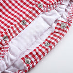 Basic Red Gingham Bubble Romper - Lil Cactus
