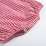 Basic Red Gingham Bubble Romper - Lil Cactus
