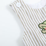 Big Mouth Bass Khaki Shortalls - Lil Cactus