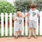 Big Mouth Bass Khaki Shortalls - Lil Cactus