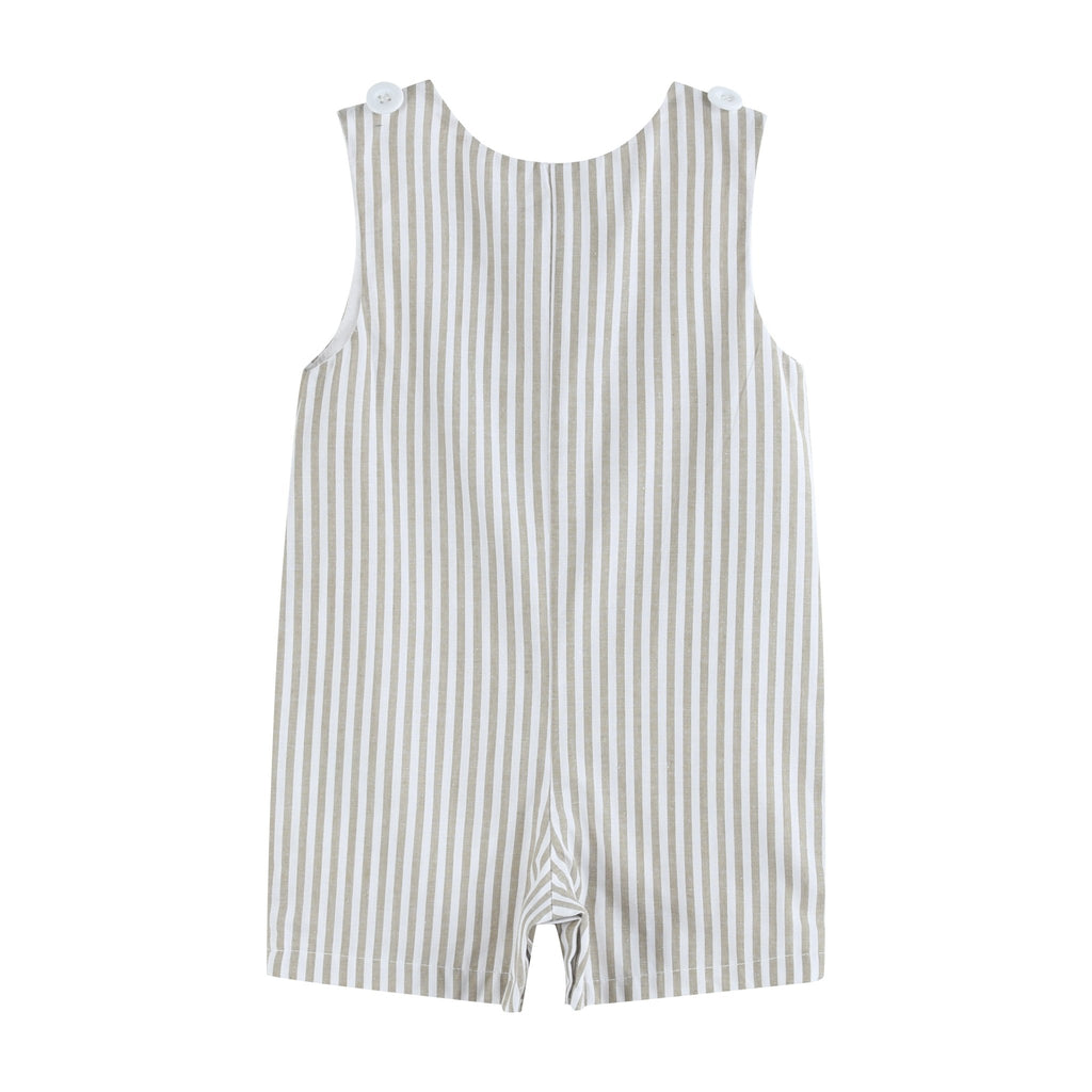 Big Mouth Bass Khaki Shortalls - Lil Cactus