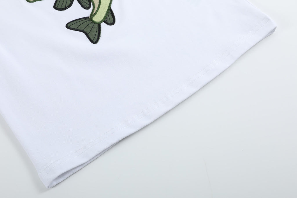 Big Mouth Bass Khaki Tee and Shorts Set - Lil Cactus