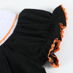 Black and Orange Boo Halloween Smocked Bishop Dress - Lil Cactus