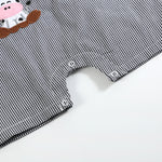 Black Gingham Cow Family Shortalls - Lil Cactus
