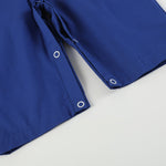 Blue and Orange Football Smocked Overalls - Lil Cactus