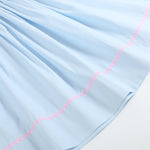 Blue and Pink Bow Smocked Bishop Dress - Lil Cactus